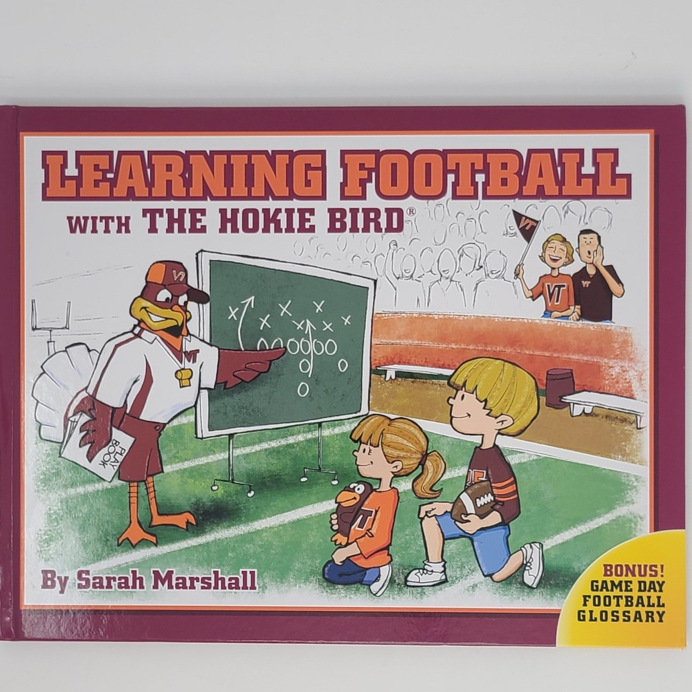 Learning Football with the Hokie Bird Children's Book VT Virginia Tech 2010 Good